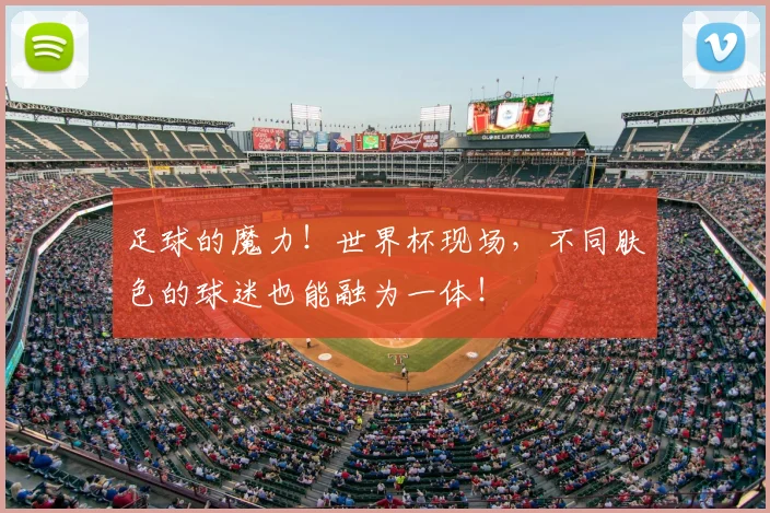 足球的魔力!世界杯现场,不同肤色的球迷也能融为一体!
